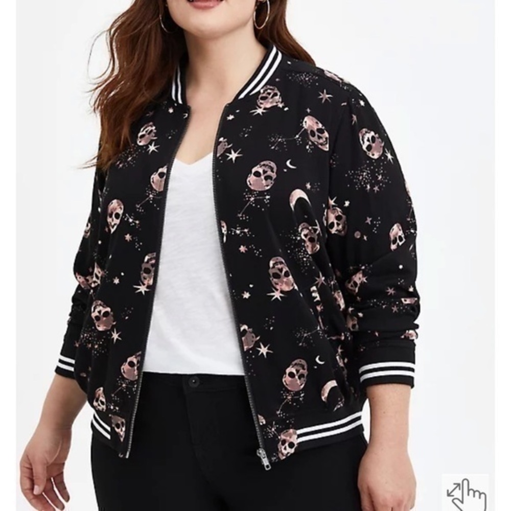 NWT Torrid size 2 Star skull bomber jacket